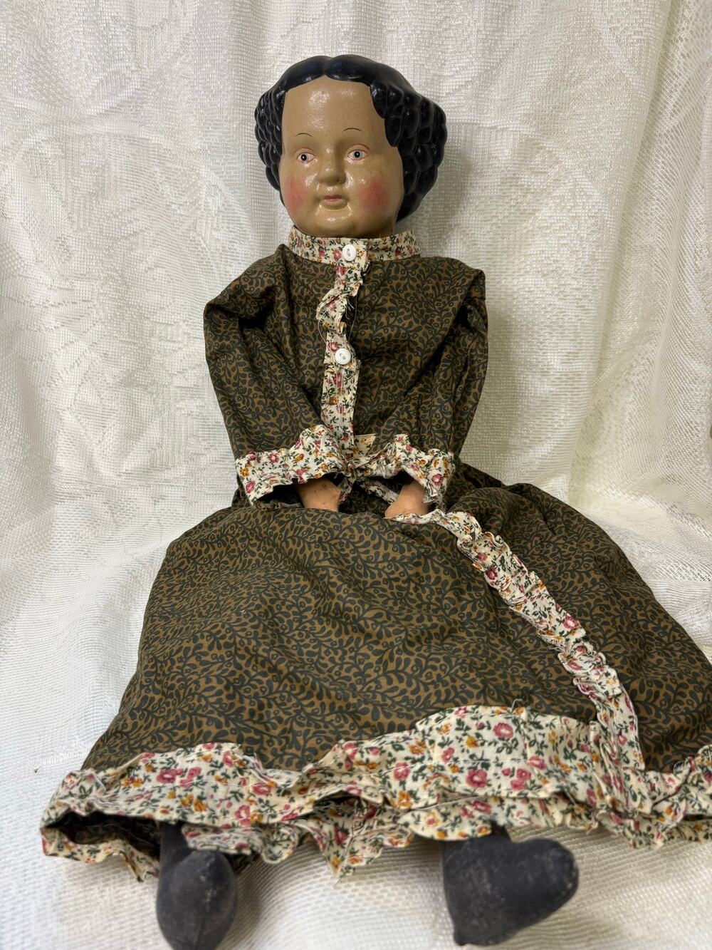 Vintage Primitive 90s Greiner Style Doll Reproduction 8344 Collectible AS IS 22"